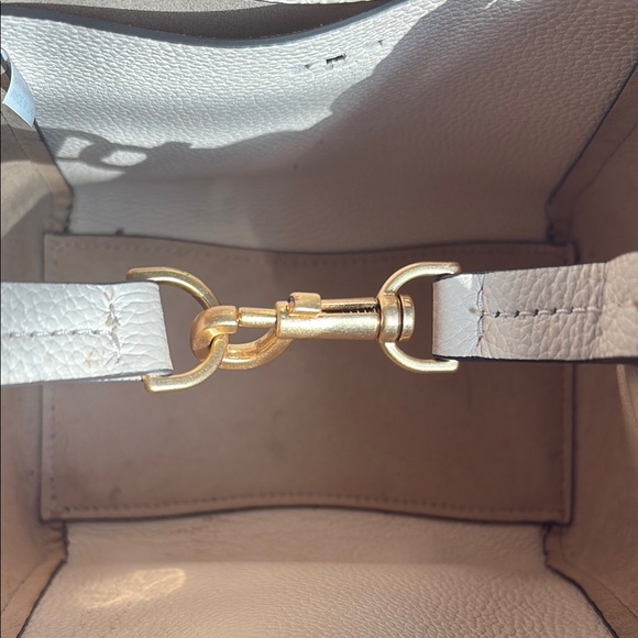 Tory Burch Cream Mini Bag with Logo and Crossbody Strap - Picture 10 of 12